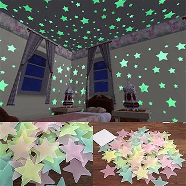 Colorful Glow in the Dark Luminous Stars
