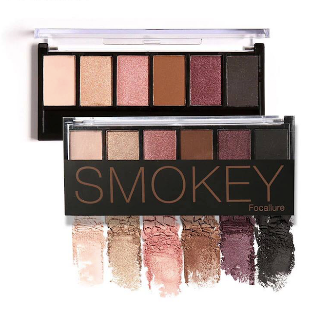 6 Colors Eyeshadow Palette Glamorous Smokey Eye
